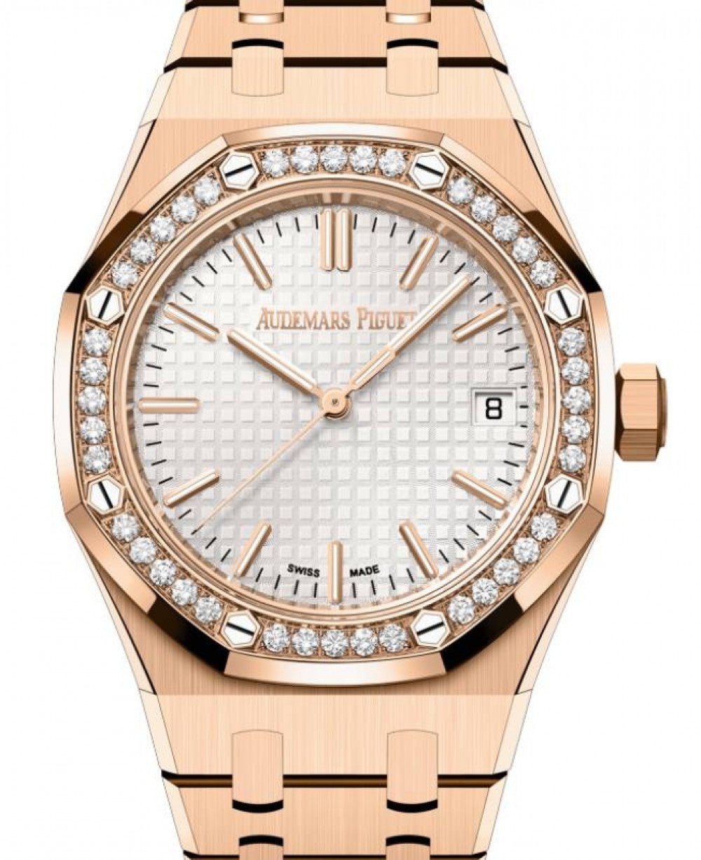 Audemars Piguet Royal Oak Selfwinding Rose Gold 37mm Silver Dial Diamond 15551OR.ZZ.1356OR.01