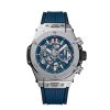 Hublot Big Bang, Unico Titanium Blue 45mm, Ref# 411.NX.5179.RX