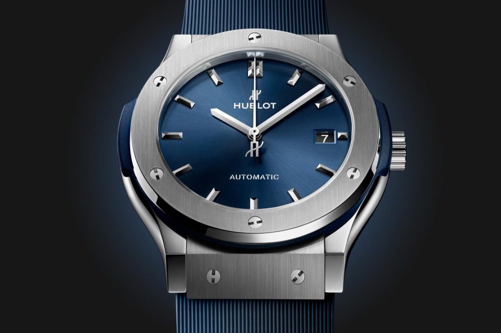 Hublot Classic Fusion Titanium Blue Ref# 511.NX.7170.RX