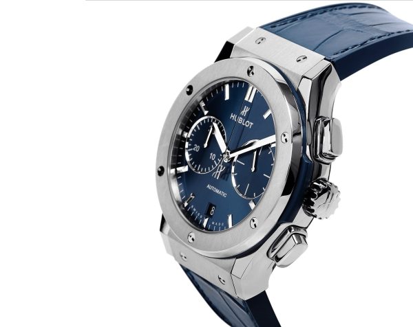 Hublot Classic Fusion Chronograph Titanium Blue 45mm, Ref# 541.NX.7170.LR