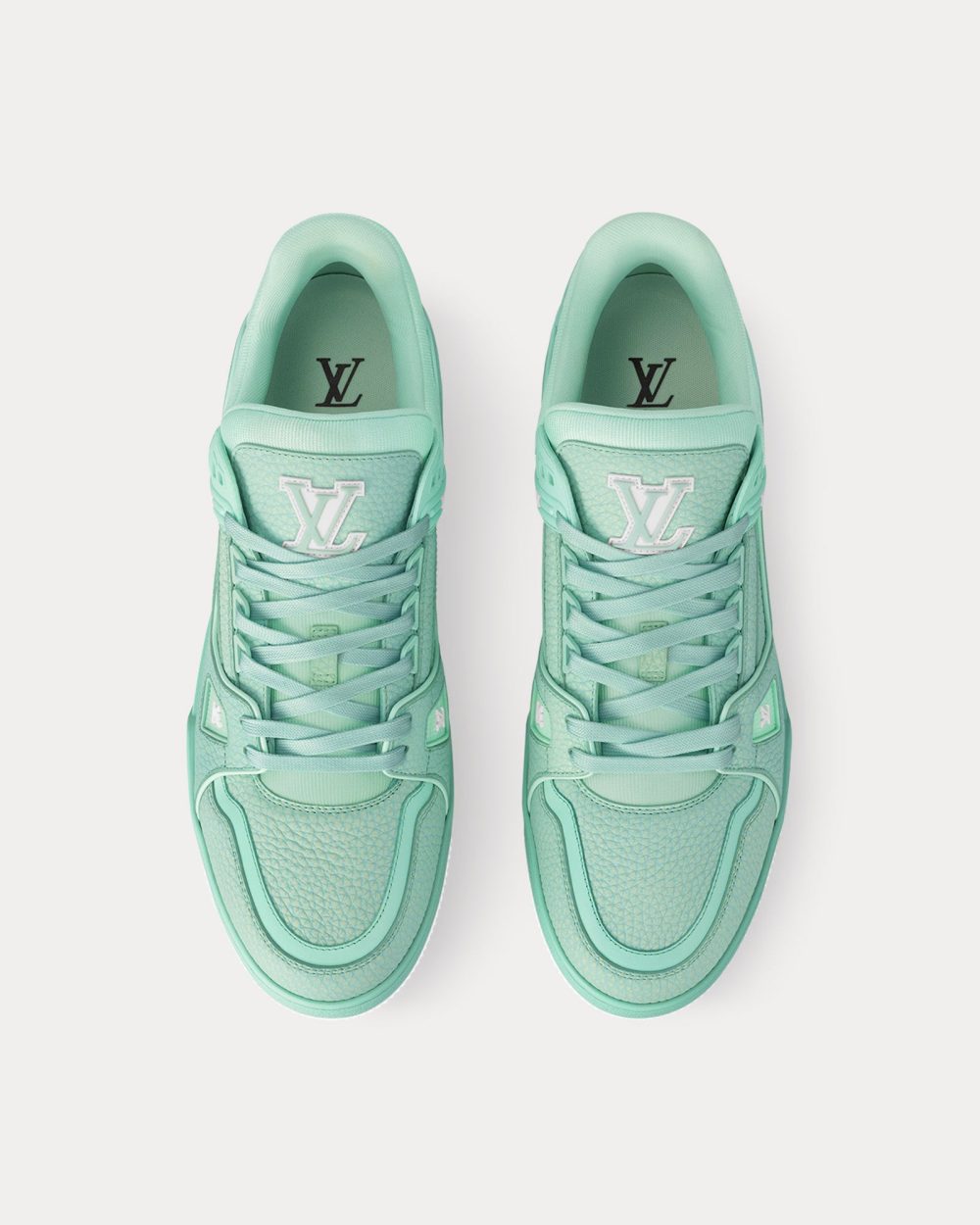 LV Trainer Grained Calf Leather Pastel Green Low