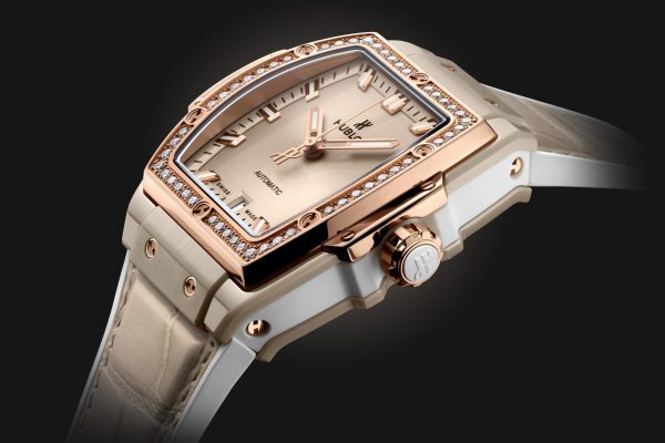 Hublot Spirit of Big Bang BEIGE CERAMIC KING GOLD DIAMONDS Ref# 665.CZ.898B.LR.1204